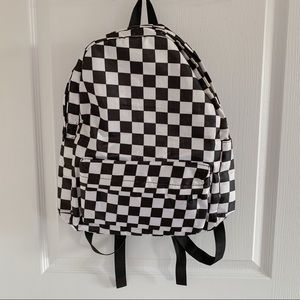 Black and white Checkered backpack